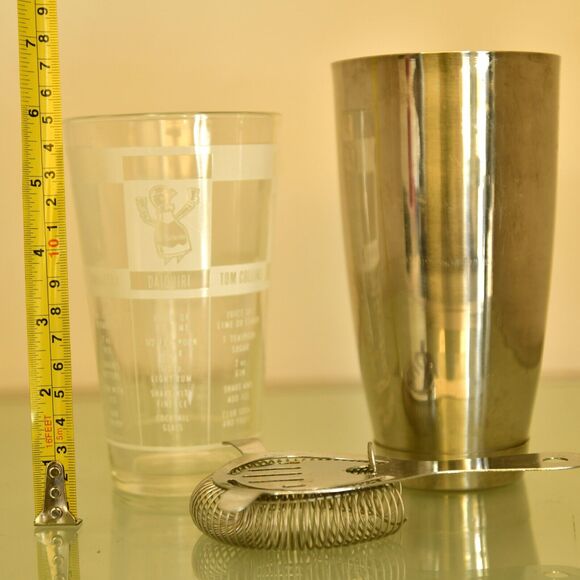 vintaage Drink Mixer Shaker and strainer mid century retro - Picture 4 of 5